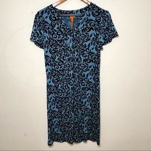 BCBG Generation Blue Patterned Dress